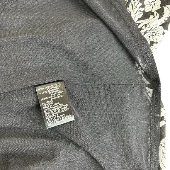 Alex Marie Dress Size Medium Black White Floral Lined Classic Fit Flare Corpcore - Picture 10 of 10